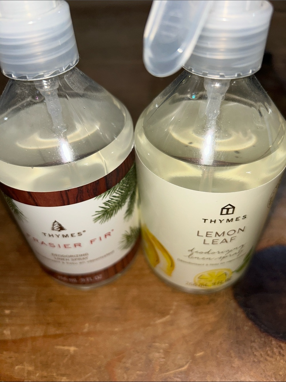 Thymes Frasier Fir & Lemon Leaf Deodorizing Linen Spray Set 9 oz Each - Picture 3 of 7